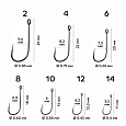 Одинарный крючок CF Micro jig hook №8 10 шт