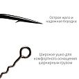 Одинарный крючок CF Round bent fixative shank №8 10 шт