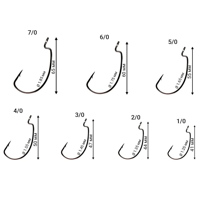 Офсетный крючок CF Big game offset hook №7/0 200 шт