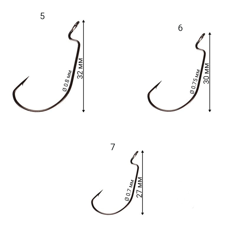 Офсетный крючок CF Wide Range Offset Joint Hook №7 10 шт