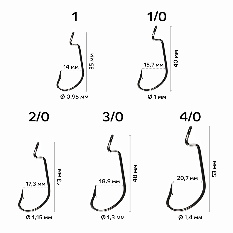 Офсетный крючок CF Offset DN hook №4/0 7 шт