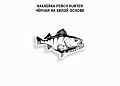Наклейка Perch Hunter 140х86мм (черный на белой основе)