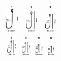 Одинарный крючок CF Round bent hook №6 10 шт