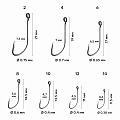 Одинарный крючок CF S hook №6 10 шт, серебряный