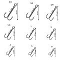 Двойной крючок CF Long tail double hook №8 50 шт