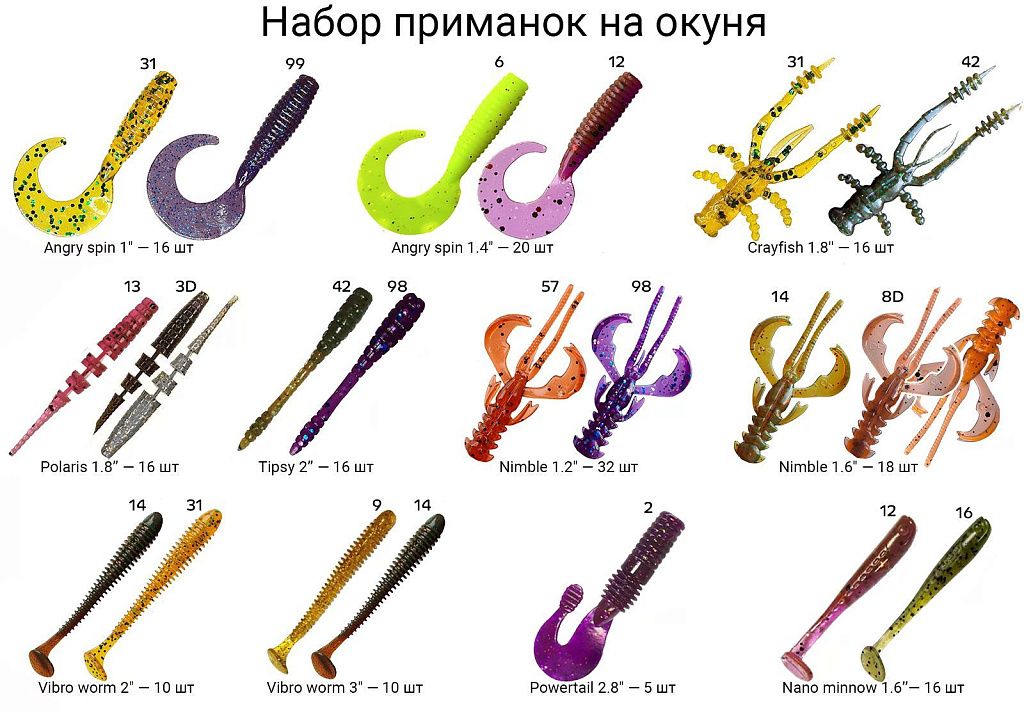 Набор приманок CF на окуня