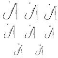 Одинарный крючок CF Round bent hook №1 200 шт