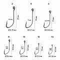 Одинарный крючок CF S hook №8 20 шт, серебряный