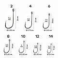 Одинарный крючок CF Micro Jig Joint Hook №8 20 шт