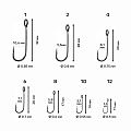 Одинарный крючок CF Round bent hook №2 10 шт