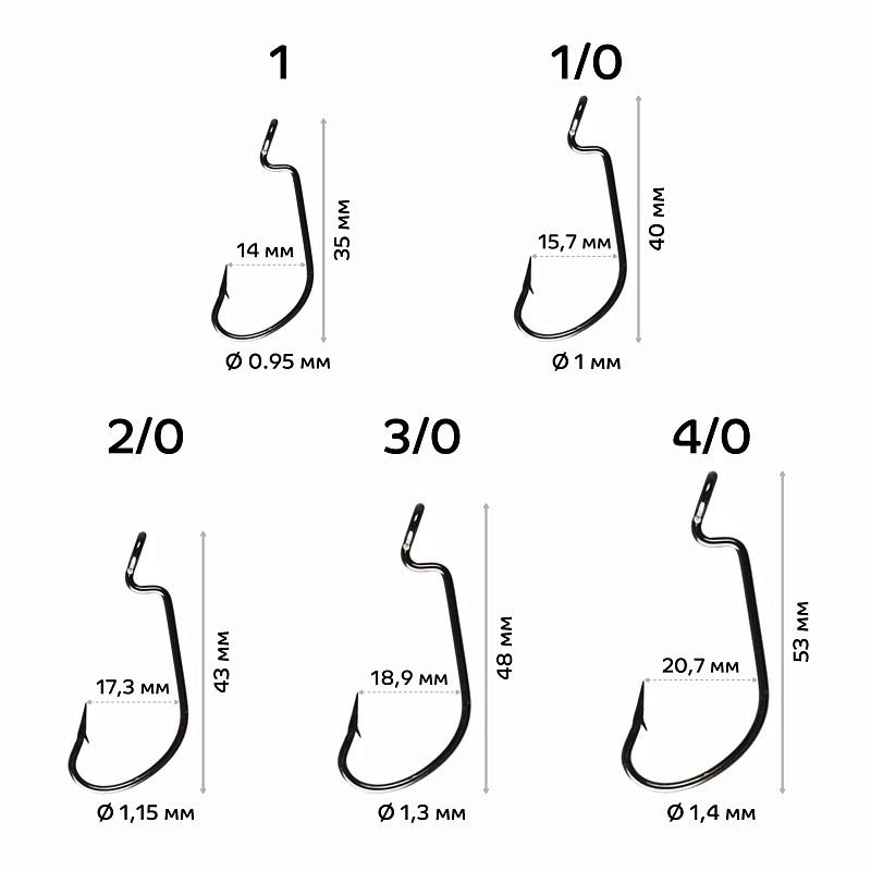Офсетный крючок CF Offset DN hook №2 10 шт