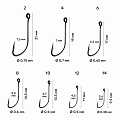 Одинарный крючок CF S hook №2 10 шт, черный