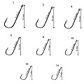 Одинарный крючок CF Round bent hook №10 200 шт