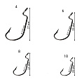 Офсетный крючок CF Offset DN hook №4 200 шт
