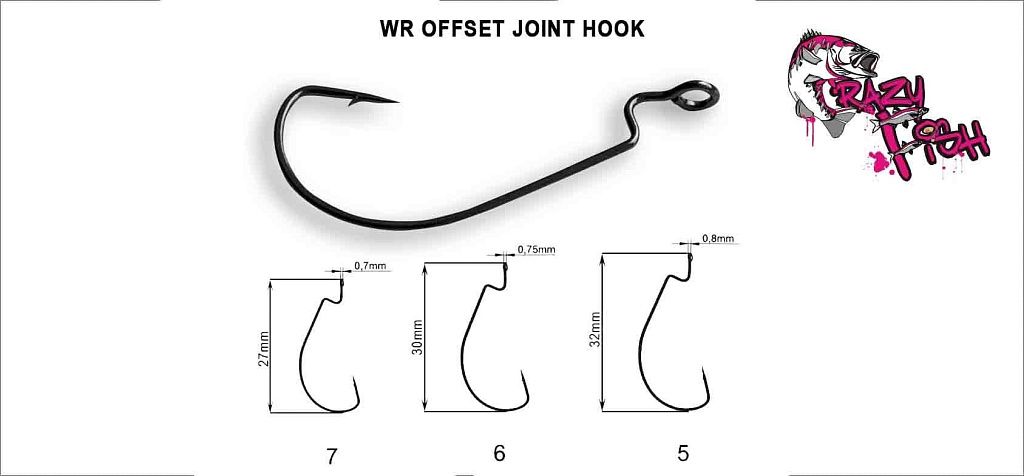 Офсетный крючок CF Wide Range Offset Joint Hook №6 20 шт