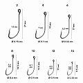 Одинарный крючок CF S hook №12 15 шт, серебряный