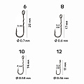 Одинарный крючок CF Round bent fixative shank №12 15 шт
