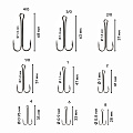 Двойной крючок CF Long tail double hook №2 4 шт