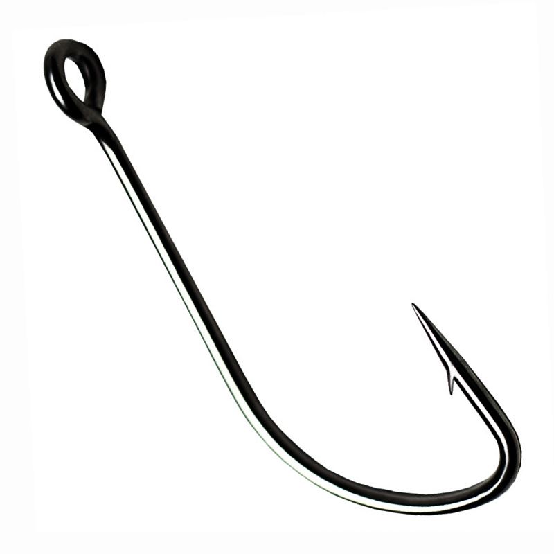 Одинарный крючок CF S hook №4 10 шт, черный