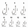 Одинарный крючок CF Micro jig hook №14 15шт