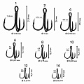 Тройной крючок CF T hook №10 15 шт