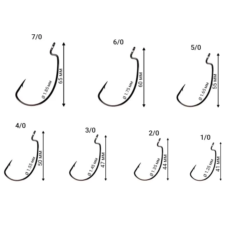 Офсетный крючок CF Big game offset hook №3/0 1000 шт