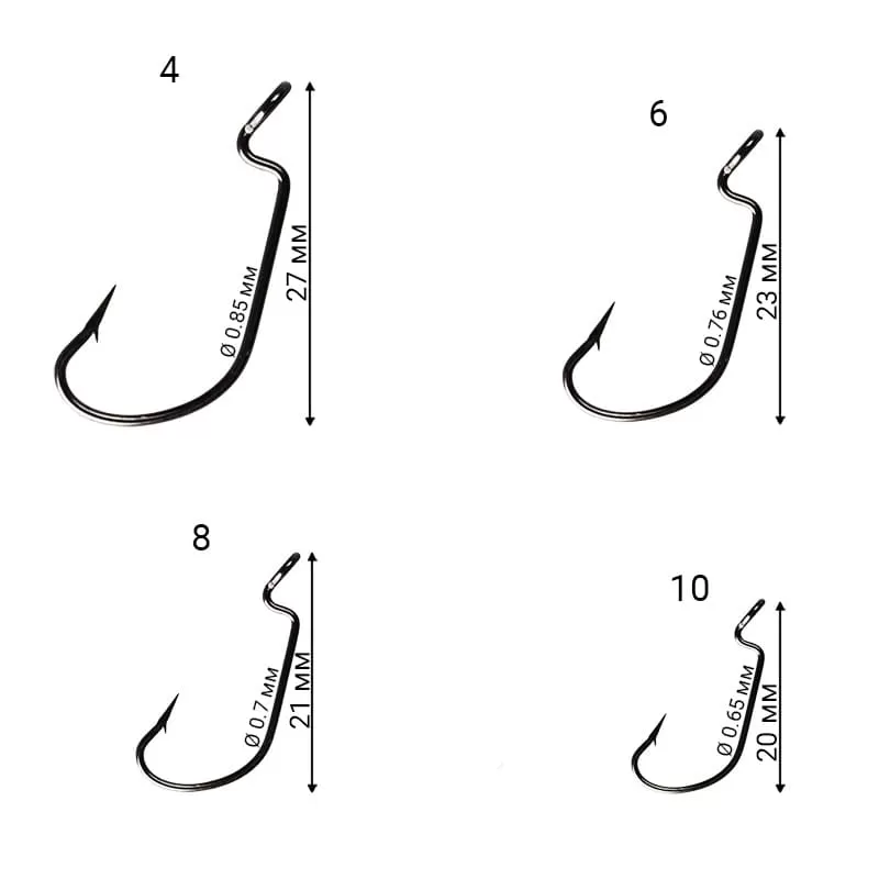 Офсетный крючок CF Offset DN hook №8 200 шт